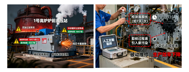 鋼廠高爐液壓站在線油液監(jiān)測：污染早預(yù)警，讓運(yùn)維更科學(xué)、更高效 圖1