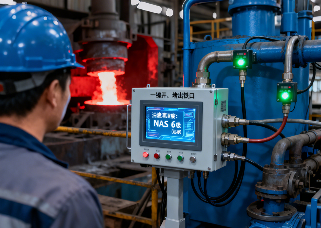 鋼廠高爐液壓站在線油液監(jiān)測：污染早預(yù)警，讓運(yùn)維更科學(xué)、更高效 圖